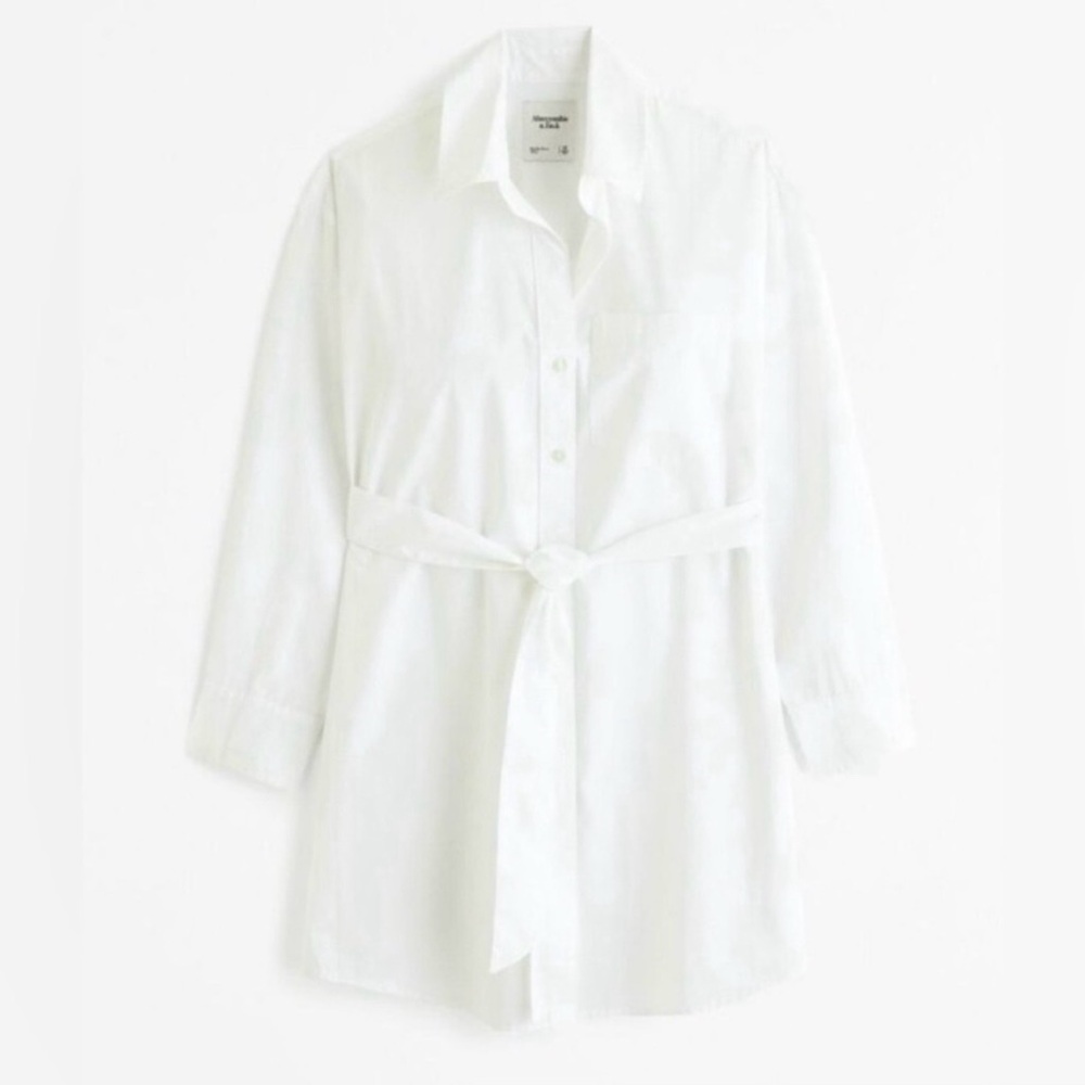Abercrombie | White Button-Up Shirt Dress